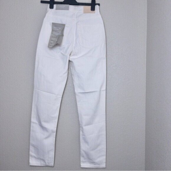 NWT Everlane The 90s Cheeky Jean 23 White Organic Cotton High Rise - Picture 9 of 13